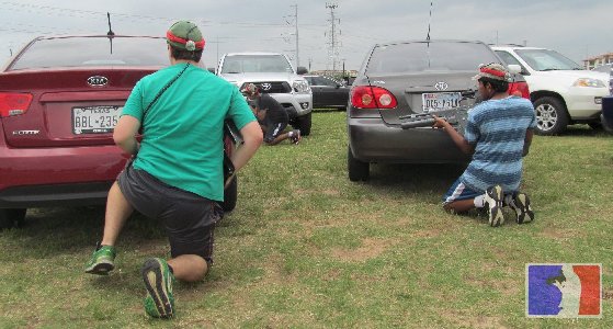 Laser tag stealth is greatly aided when you can have an entire car between you and your opponent.